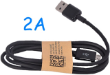Univerzálny micro USB kabel 2A black 500mAh